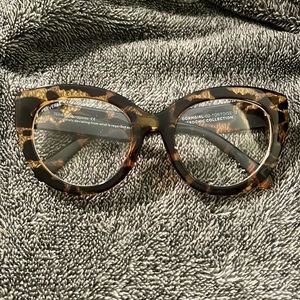 Perverse Animal Print Non-Prescription Personality Glasses